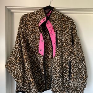 American Eagle size large vintage cropped fleece snap up